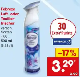 Netto Marken-Discount Febreze Luft- oder Textilerfrischer Angebot