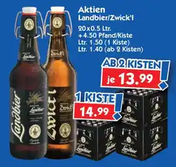 Hol'ab Getränkemarkt Aktien Landbier/Zwick'l Angebot