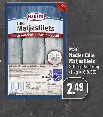 Scheck-in-Center MSC Nadler Edle Matjesfilets Angebot