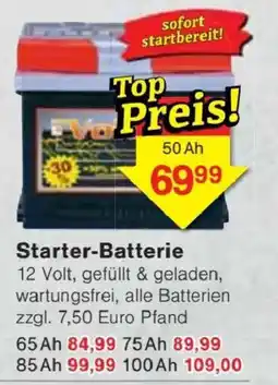 Jawoll Starter-Batterie Angebot