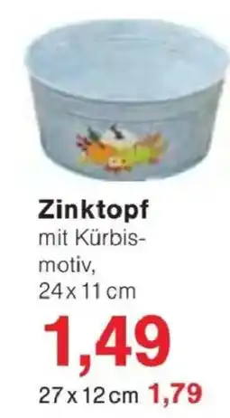 Jawoll Zinktopf mit Kürbis-motiv Angebot