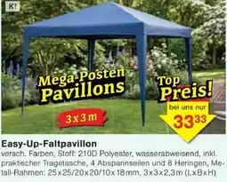 Jawoll Mega-Posten Pavillons Easy-Up-Falt pavillon Angebot