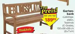 Jawoll Gartenbank »Lieblingsplatz«, Teakholz Angebot