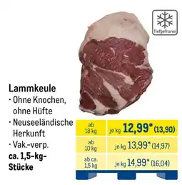 METRO Lammkeule Angebot
