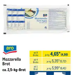 METRO aro Mozzarella Brot Angebot