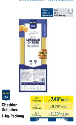 METRO METRO Chef Cheddar Scheiben Angebot