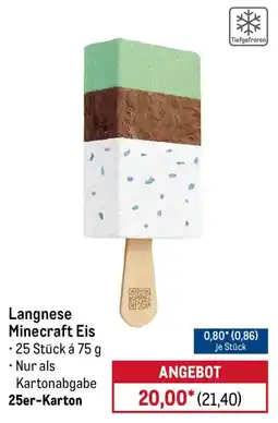 METRO Langnese Minecraft Eis Angebot