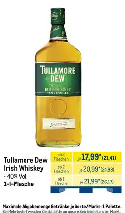 METRO Tullamore Dew Irish Whiskey Angebot