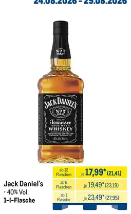 METRO Jack Daniel's Tennessee Sour Mash Whiskey Angebot