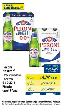 METRO Peroni Nastro Azzurro Angebot