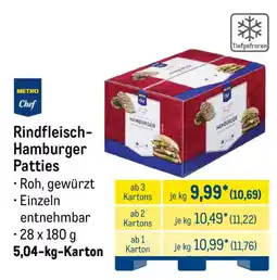 METRO METRO Chef Rindfleisch-Hamburger Patties Angebot