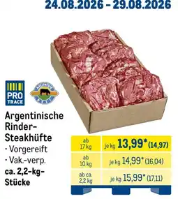 METRO Argentinische Rinder-Steakhüfte Angebot