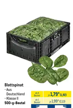 METRO Blattspinat Angebot