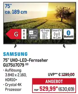 METRO SAMSUNG 75" UHD-LED-Fernseher GU75U7079 Angebot