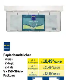 METRO METRO PROFESSIONAL Papierhandtücher Angebot