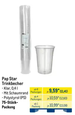 METRO Pap Star Trinkbecher Angebot