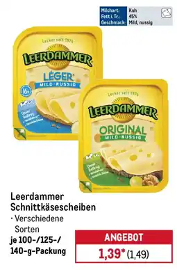 METRO Leerdammer Schnittkäsescheiben Angebot