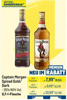 METRO Captain Morgan Spiced Gold/Dark Angebot
