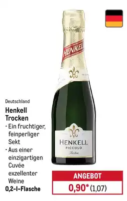 METRO Henkell Piccolo Trocken Angebot