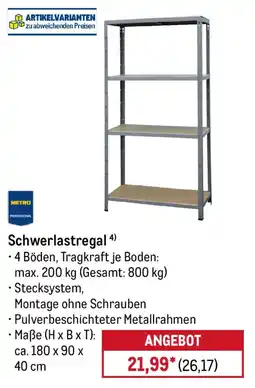METRO Schwerlastregal Angebot