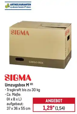 METRO SIGMA Umzugsbox M Angebot