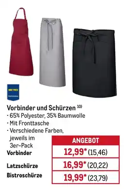 METRO Vorbinder und Schürzen Angebot