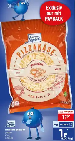 Netto Marken-Discount GUTES Land Pizzakäse gerieben Angebot