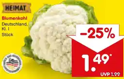 Netto Marken-Discount HEIMAT Blumenkohl Angebot