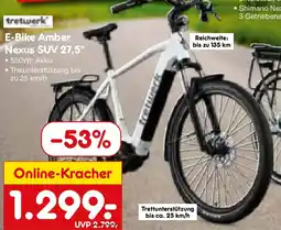 Netto Marken-Discount tretwerk E-Bike Amber Nexus SUV 27,5" Angebot