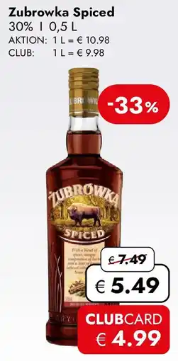 Travel Free Zubrowka Spiced Angebot