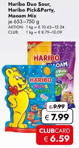 Travel Free Haribo Duo Sour, Haribo Pick&Party, Maoam Mix Angebot