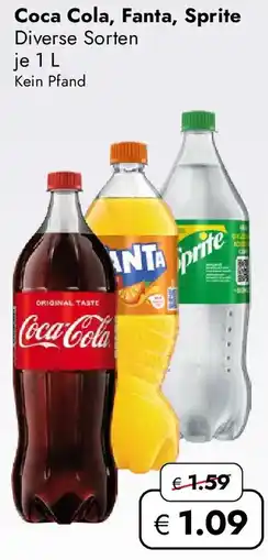 Travel Free Coca Cola, Fanta, Sprite Angebot