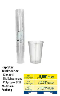 METRO Pap Star Trinkbecher Angebot