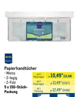 METRO METRO PROFESSIONAL Papierhandtücher Angebot