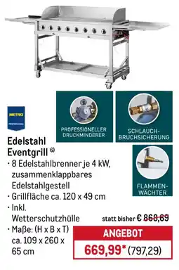 METRO METRO PROFESSIONAL Edelstahl Eventgrill Angebot