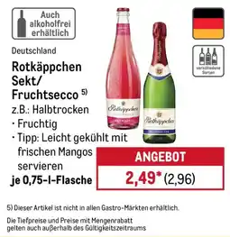METRO Rotkäppchen Sekt/Fruchtsecco Angebot