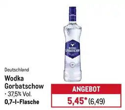METRO Wodka Gorbatschow Angebot