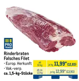 METRO PRO TRACE Rinderbraten Falsches Filet Angebot