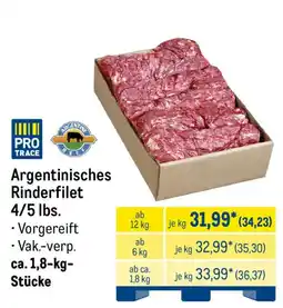 METRO PRO TRACE Argentinisches Rinderfilet Angebot