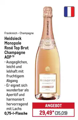 METRO Heidsieck Monopole Rosé Top Brut Champagne Angebot
