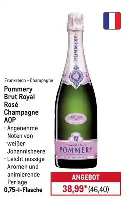 METRO Pommery Brut Royal Rosé Champagne AOP Angebot
