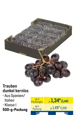 METRO Trauben dunkel kernlos Angebot