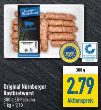 diska Original Nurnberger Rostbratwurst 300g Angebot