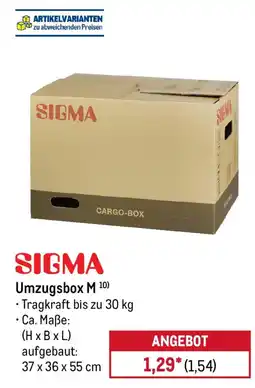 METRO SIGMA Umzugsbox M Angebot