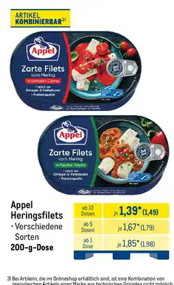 METRO Appel Heringsfilets Angebot