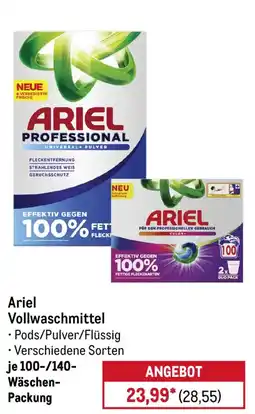 METRO Ariel Vollwaschmittel Angebot