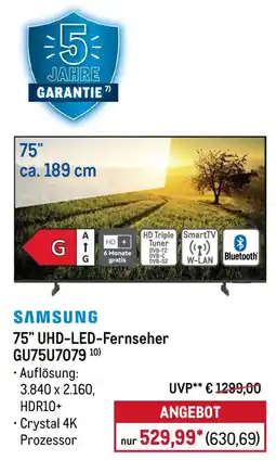 METRO SAMSUNG 75" UHD-LED-Fernseher GU75U7079 Angebot