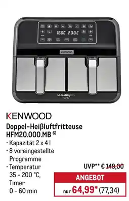 METRO KENWOOD Doppel-Heißluftfritteuse HFM20.000.MB Angebot