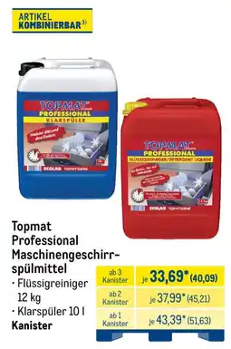 METRO Topmat Professional Maschinengeschirrspülmittel Angebot