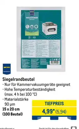 METRO Siegelrandbeutel Angebot